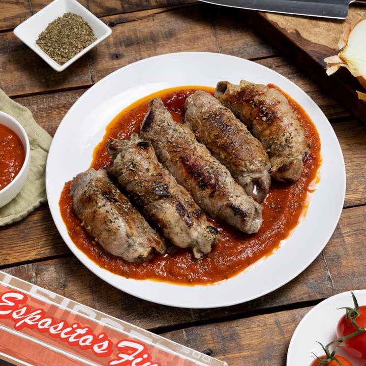 Esposito's Sausage - Wholesale Sausage - 5lb Pork Bracciole (Hand Tied)