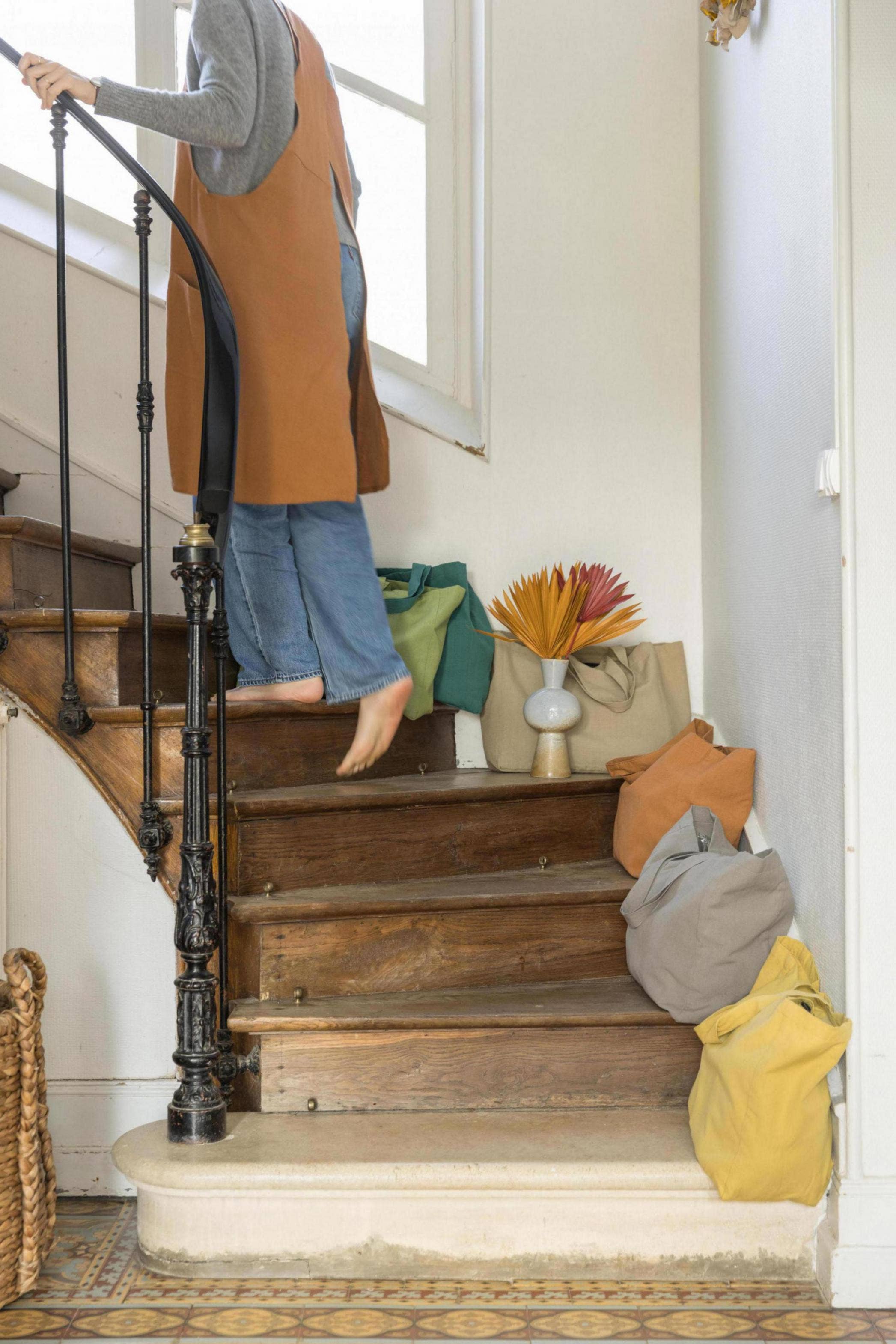 Maison Vivaraise & La Cerise sur le Gâteau – wholesale Grocery/shopping bag – Grace Camel Recycled Shopping Bag 35 X 40 X 151