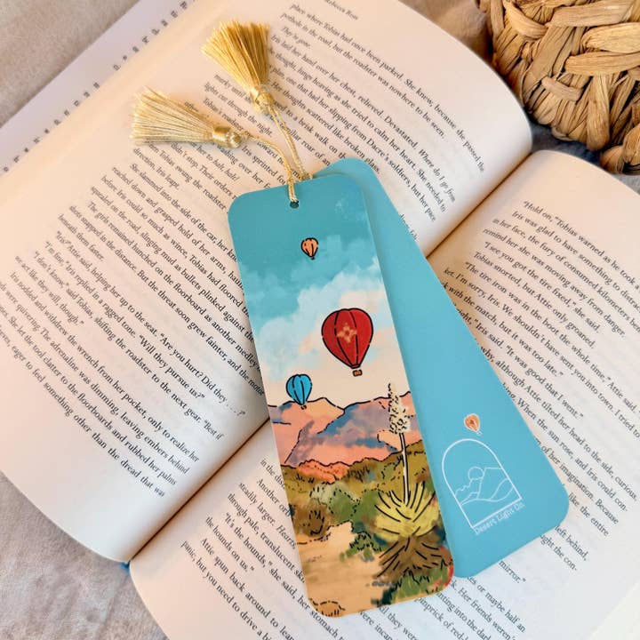 New Mexico Desert Hot Air Balloons Bookmark with Tassel for wholesale by Desert Light Co.