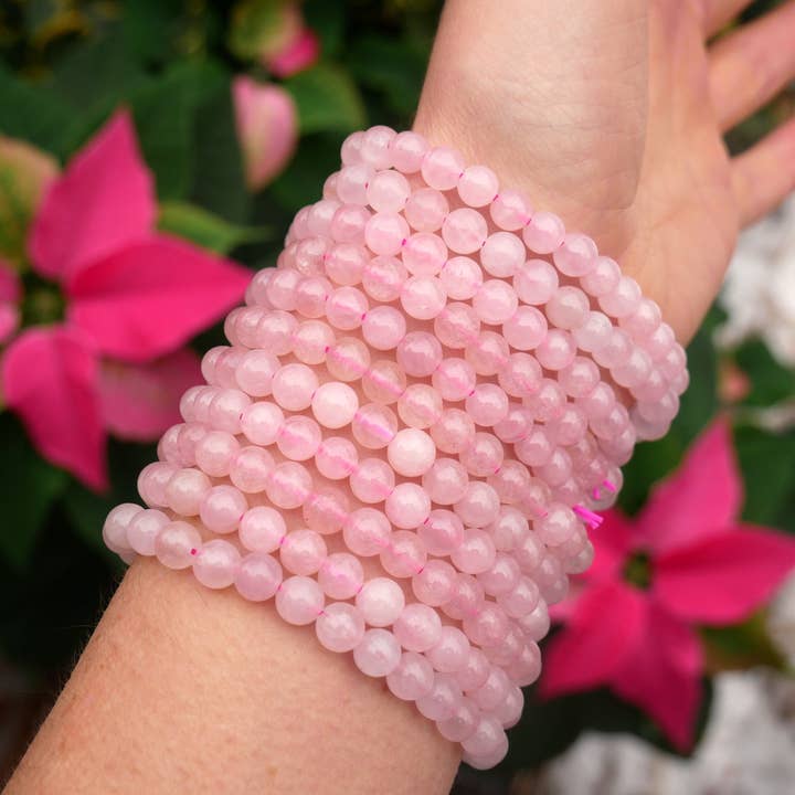 Rose Quartz Perlearmbånd 6mm for engroshandel hos The Healing Sanctuary
