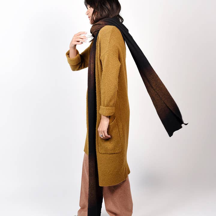 ARAE - Vendita all'ingrosso Sciarpa - Donna - Sciarpa coperta in lana: onice sfumata