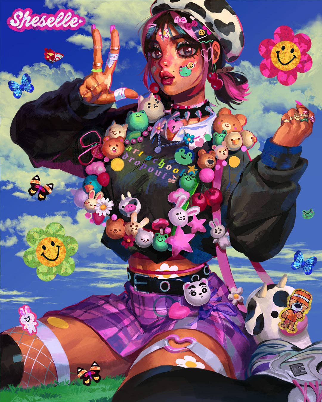 Sheselle - Wholesale Art Print - Kawaii Anime Girl 8x10 Print1