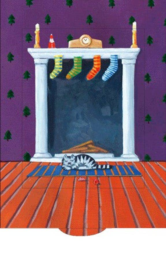 Bärenpresse - Wholesale Christmas Card - Living card “fireplace”1