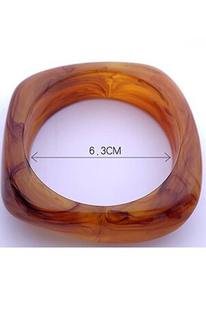 UNISHE – Pulseira por atacado – Pulseira Acrílica Mármore Âmbar ZK17570