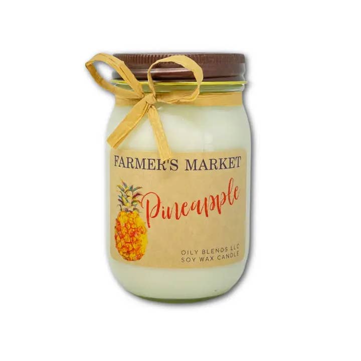 Pineapple Farmer's Market Jumbo Soy Candle-100 hr Burn Time for wholesale by Oily Blends