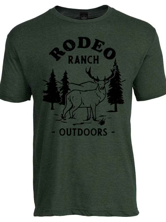 Rodeo Ranch Elk Short Sleeve Shirt - Heather Forest for wholesale by Rodeo Ranch