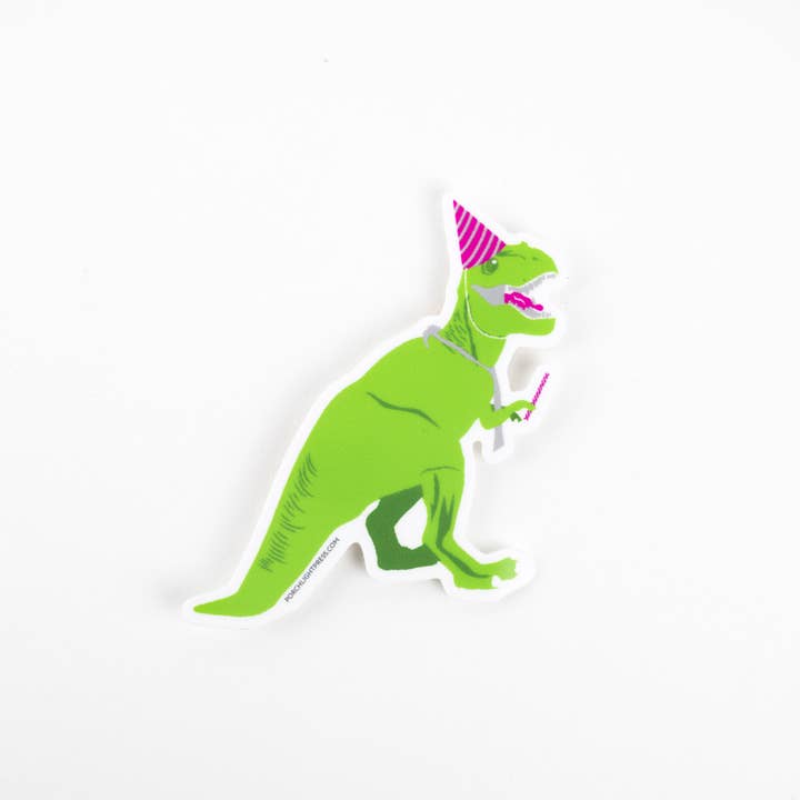Sticker: Dino Birthday for wholesale by Porchlight Press Letterpress