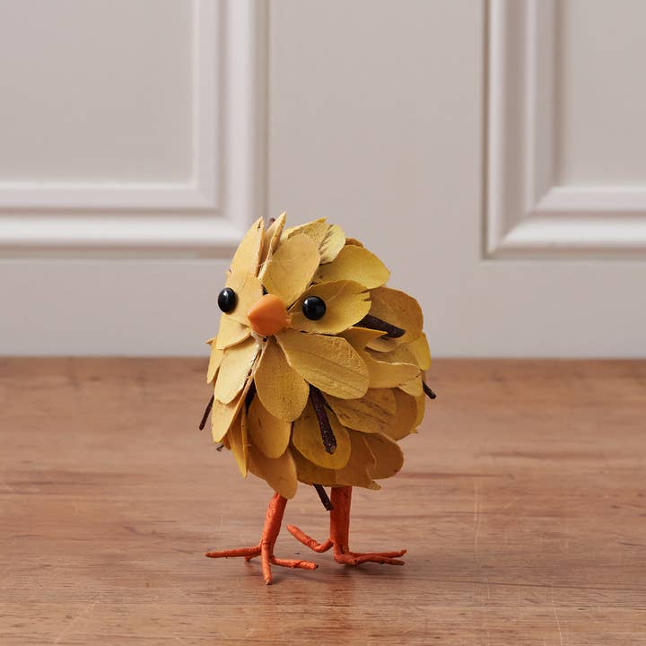 Yellow Wooden Chick (9cm) for wholesale by We Love Seasons Ltd