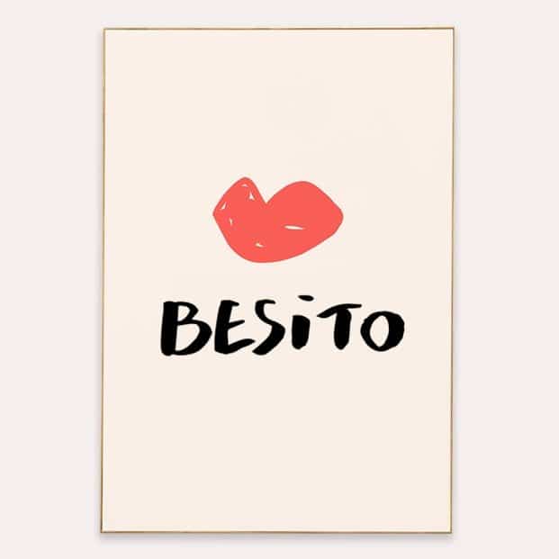Mathilde Cabanas - Wholesale Poster - Recycled paper poster “Besito” (42x30cm)