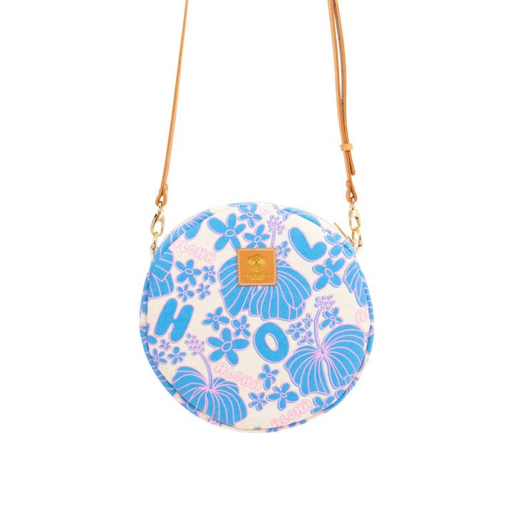 Roundie Cross Body • Aloha Dee-Lite • Two Clouds Above Nine for wholesale by Jana Lam
