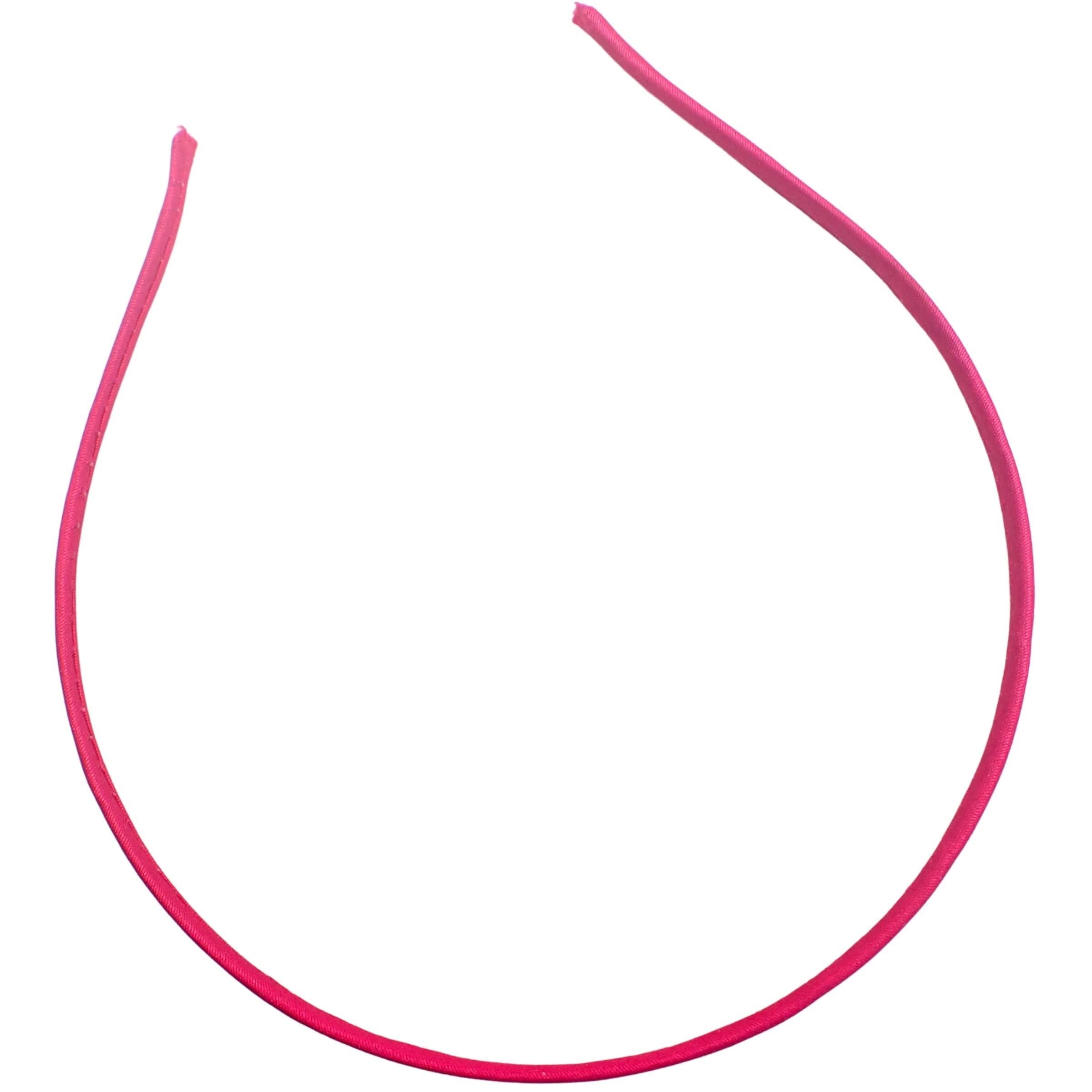 Topkids Accessories – wholesale Fashion headband – women's – 2pc Thin Satin Covered Metal Headbands Hair Bands Alice Bands Ribbon Wrapped Hairbands Head Bands Adult Women Girls Black White Pink Fuchsia13