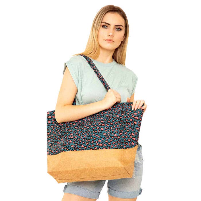 Madeline Love - Wholesale Tote Bag - Women's - Leopard Print Jute Tote Bag1