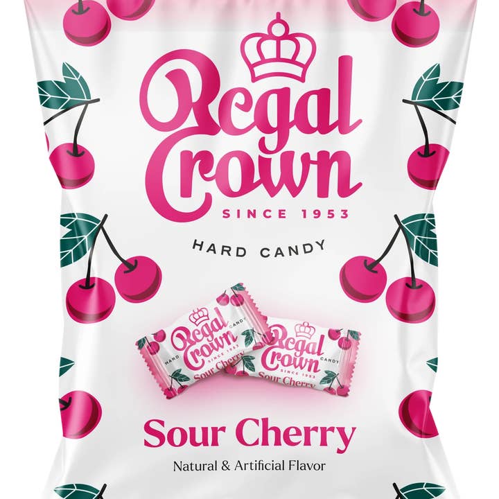 Regal Crown Sour Cherry Hard Candy (177g) for wholesale by Pops Distro Inc