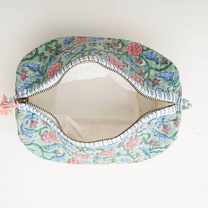 RIHLA - Wholesale Makeup/Cosmetic Bag - Block Print Quilted Makeup Bag3