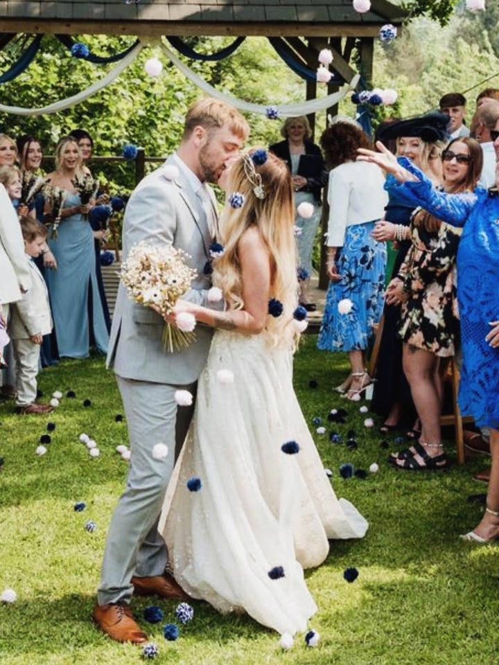 Gypsophila Daisies Boho Rustik Brudebuket / Brudepigebuket / Knaphulsblomst for engroshandel hos DemiVi Style