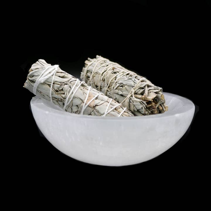 Designs by Deekay Inc. - Wholesale Smudge Plate - Round Selenite Smudge Bowl (6 in.)3