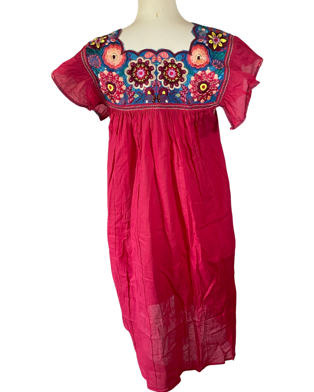 Pink and Silver – Vestido - Mulher por atacado – Vestido de jugo bordado mexicano
 (Várias cores disponíveis)14