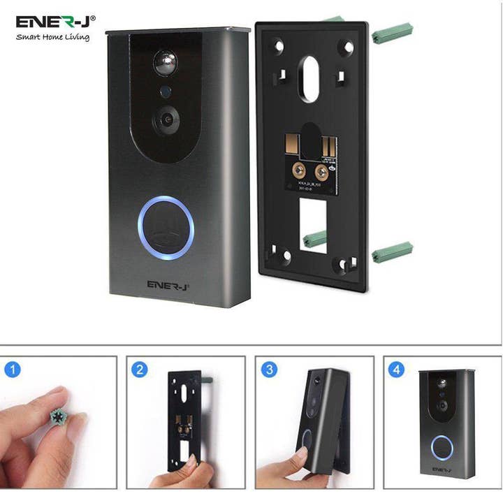ENER-J - Vendita all'ingrosso Cinghia per fotocamera - Campanello Wireless Intelligente con Video e Batteria Integrata3