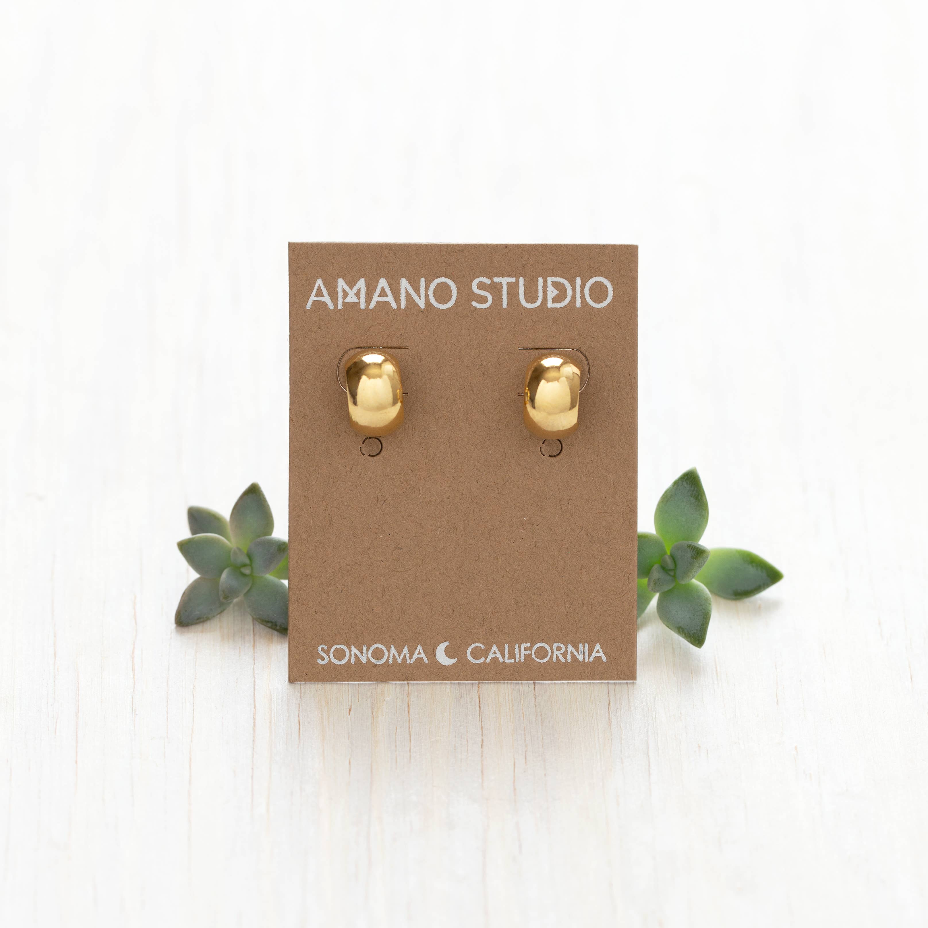 Amano Studio - Wholesale Huggie Earrings - Demure Huggie Hoop Earrings5