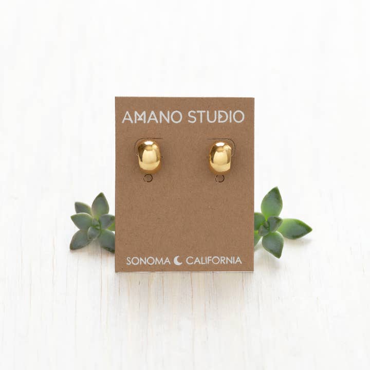 Amano Studio - Wholesale Huggie Earrings - Demure Huggie Hoop Earrings5