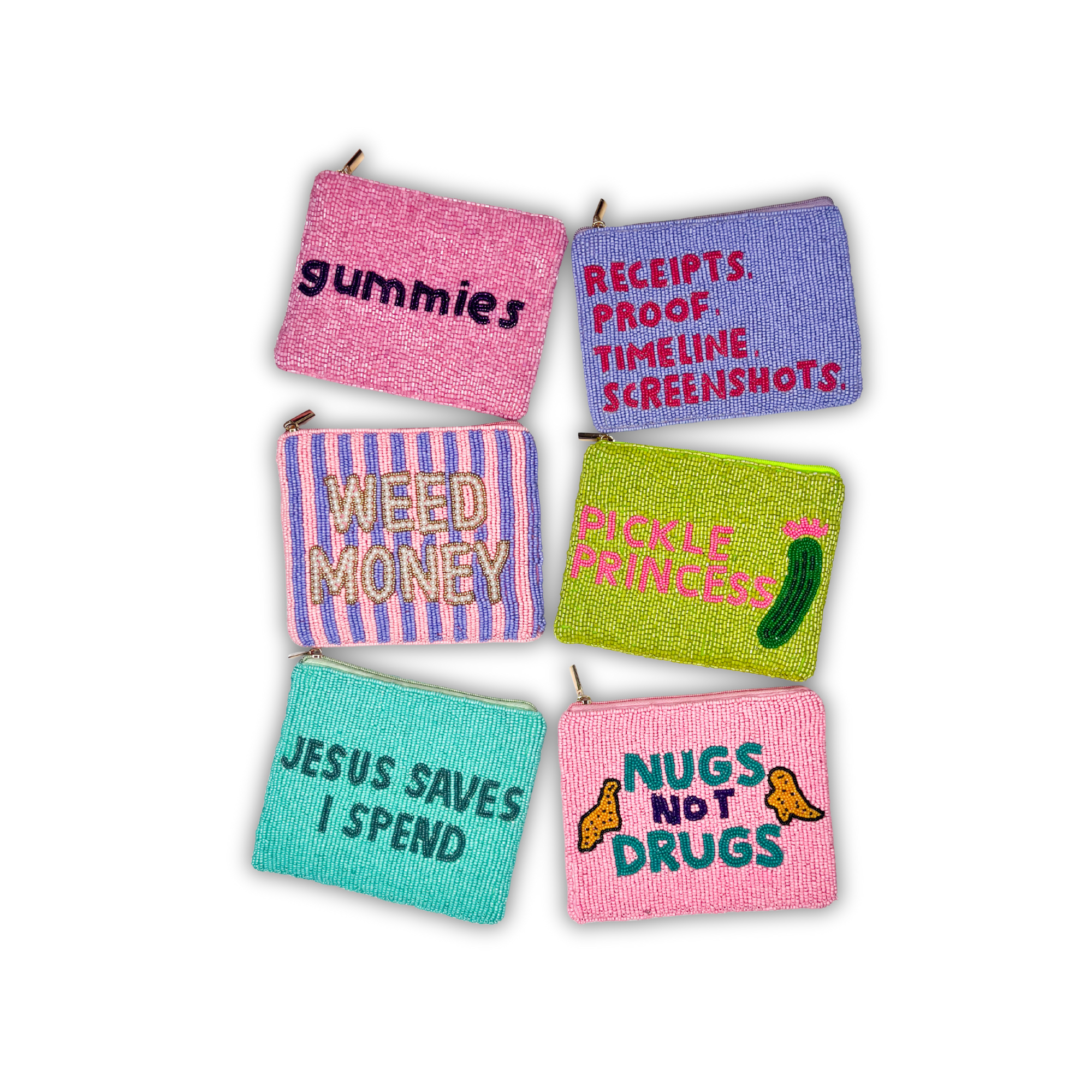 Brittyland - Vente Porte-monnaie – femme - Grande Pochette à Perles - Culture Pop - Porte-Monnaie10