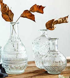Sweet Home Deco - Wholesale Vase - Bud Vases for Centerpiece, Rustic Decorative Vases, Clear12