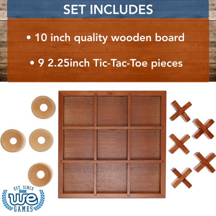 Wood Expressions - Venta al por mayor Juegos de mesa - Juego de mesa de madera Tic Tac Toe4
