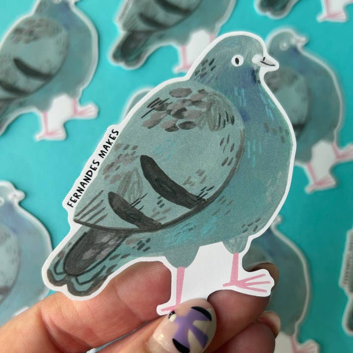 Pippin The Pigeon Vinyl Sticker for wholesale by Fernandes Makes