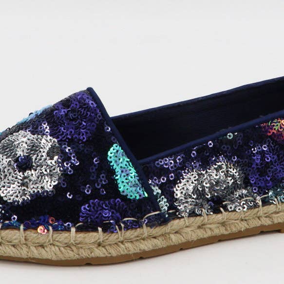 Mars Sky Shoes Wholesale - Wholesale Loafers - Women's - Bamboo CABO-29 Women Espadrille Sequins Floral Penny Loafers-18 Pairs Pack-17.35/Pair1