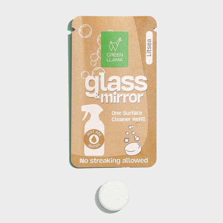 Green Llama - Wholesale Glass Cleaner - Eco-Friendly Glass & Mirror Cleaner Refill Tablets Box of 15