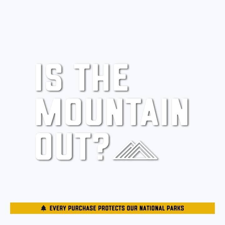 Is The Mountain Out? Logo Vinyl Decal for wholesale by Rainier Watch Supply Co