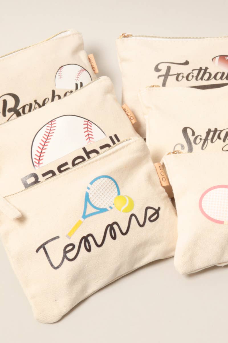 Fashion City - Wholesale Pouch - Women's - Sports Print Cotton Canvas Eco Pouch Bags11