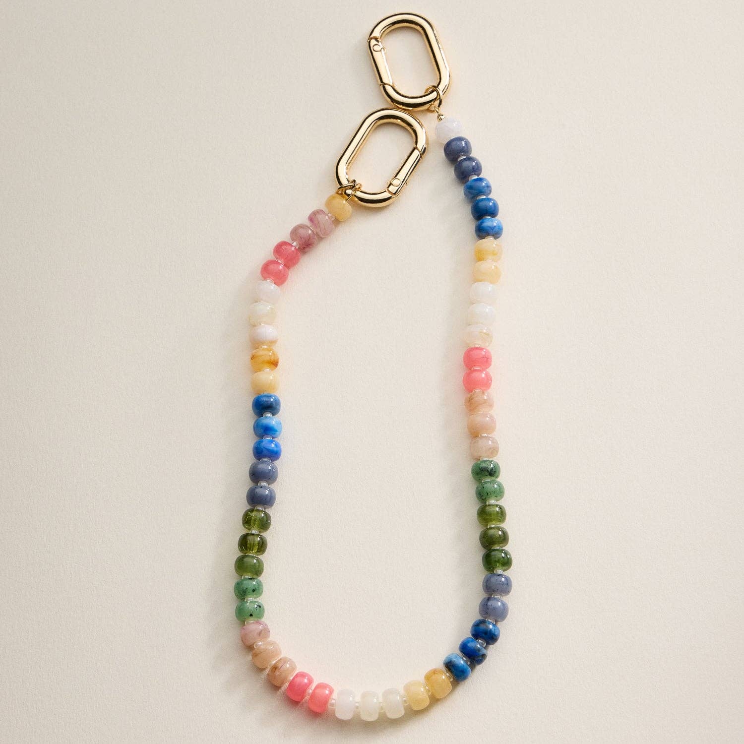 Frem - Wholesale Purse/Bag Accessory - Women's - Colorful Beaded Bag Charm with Gold Clasp Trendy Accessory2