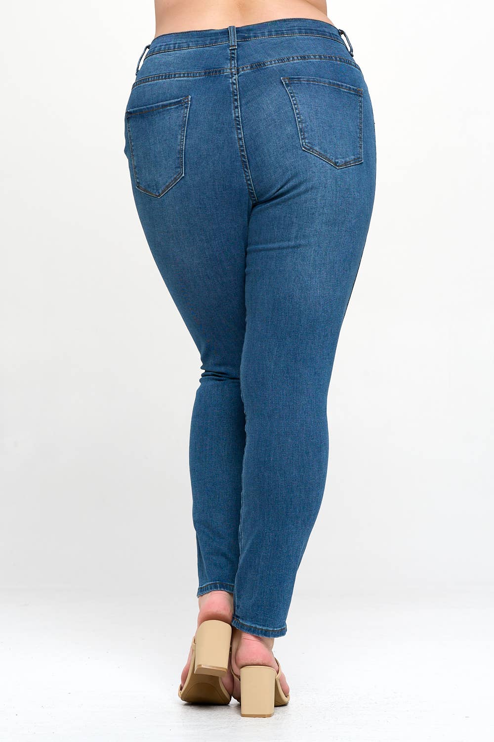 Blue Turtle - Vente Jean – femme - Jean skinny grande taille taille haute super extensible Lt FH3500X9