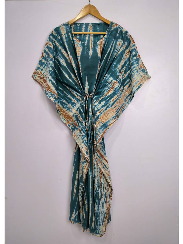 The Eastern Loom – Engroshandel Kaftan - Dame – Boho Style Kaftan Kjole Indisk Håndblok Trykt Sommer Look