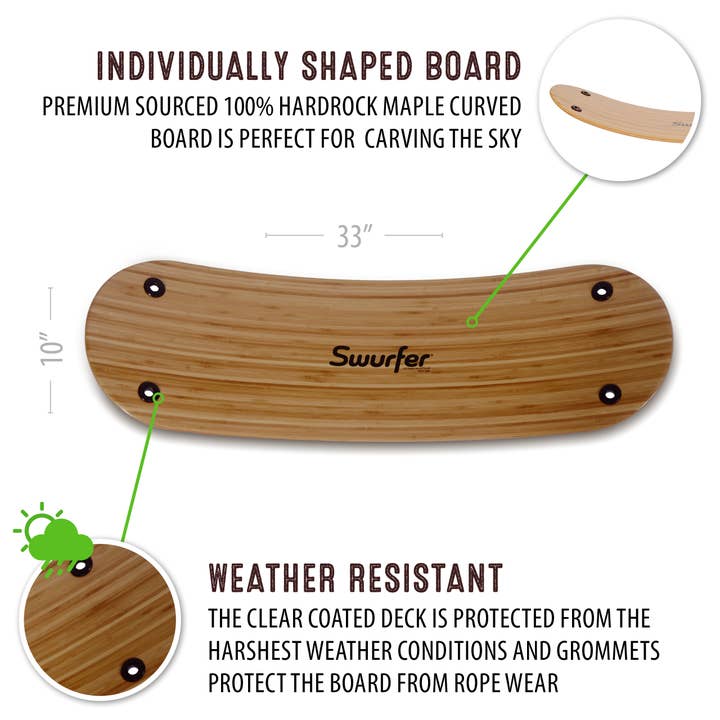 Flybar, Inc - Wholesale Sporting Game - Kids & Baby - Swurfer - The Original Surf Swing - Bamboo2