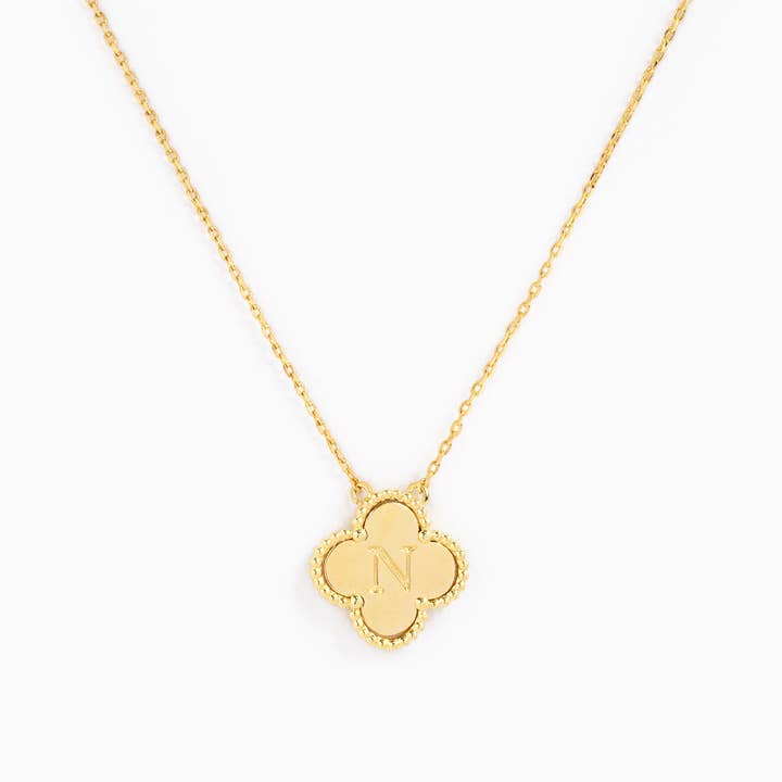Sessori - Wholesale Pendant/Charm Necklace - Clover Letter Initial Pendant Necklace10