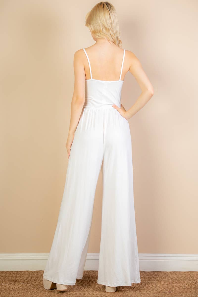 CAPELLA APPAREL - Wholesale Jumpsuit - Women's - Button Front Wide Leg Jumpsuit23