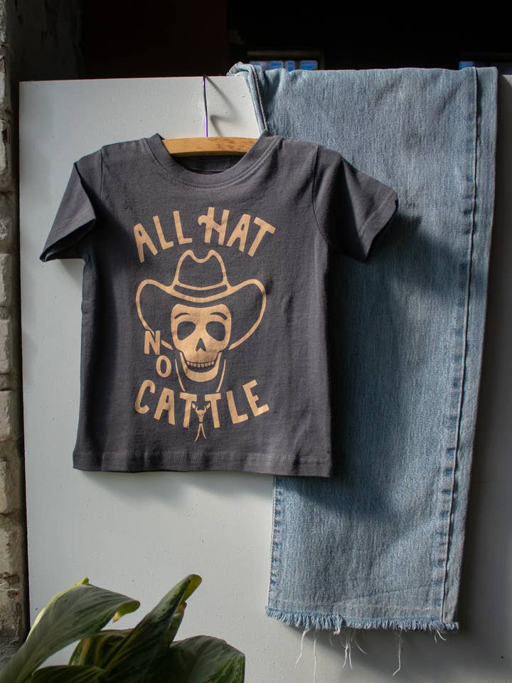 All Hat No Cattle Western Kids Tee for wholesale by Shop Good