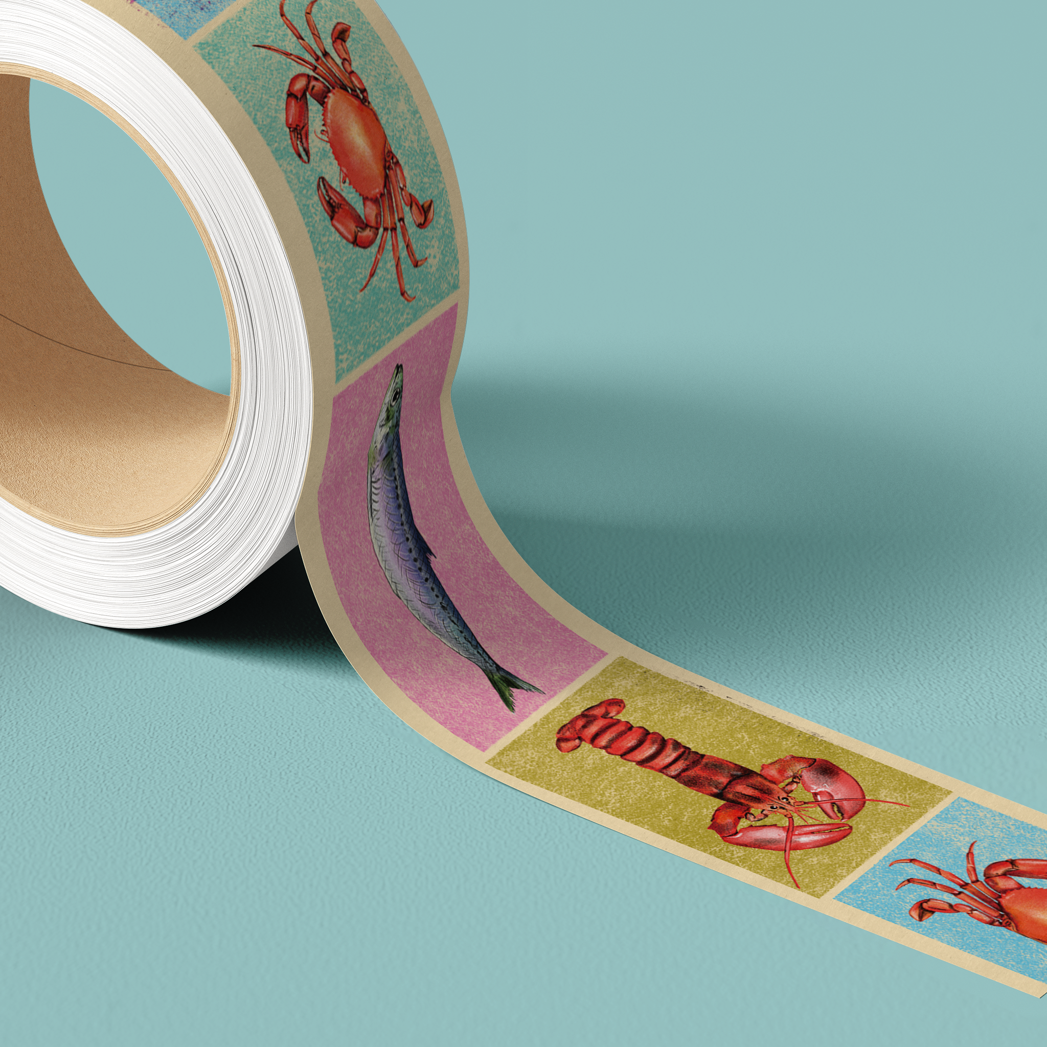 Fawn & Thistle Ltd (US Duties Paid) - Wholesale Washi Tape - Frutti di Mare Washi Tape | Sardines | Lobsters | Stationery2