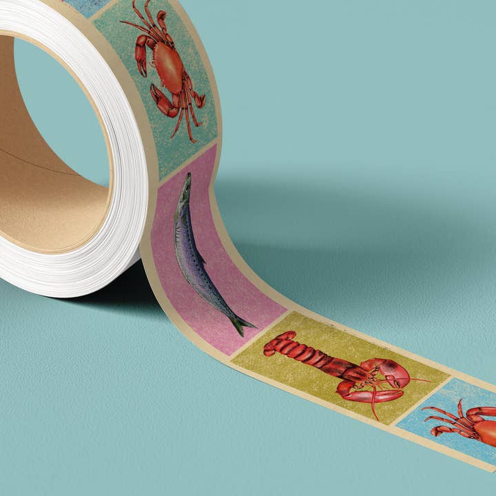 Fawn & Thistle Ltd (US Duties Paid) - Wholesale Washi Tape - Frutti di Mare Washi Tape | Sardines | Lobsters | Stationery2
