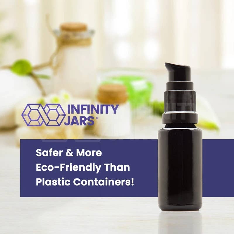 Infinity Jars - Vente Flacon de voyage - Flacon pompe poussoir en verre 15 ml3