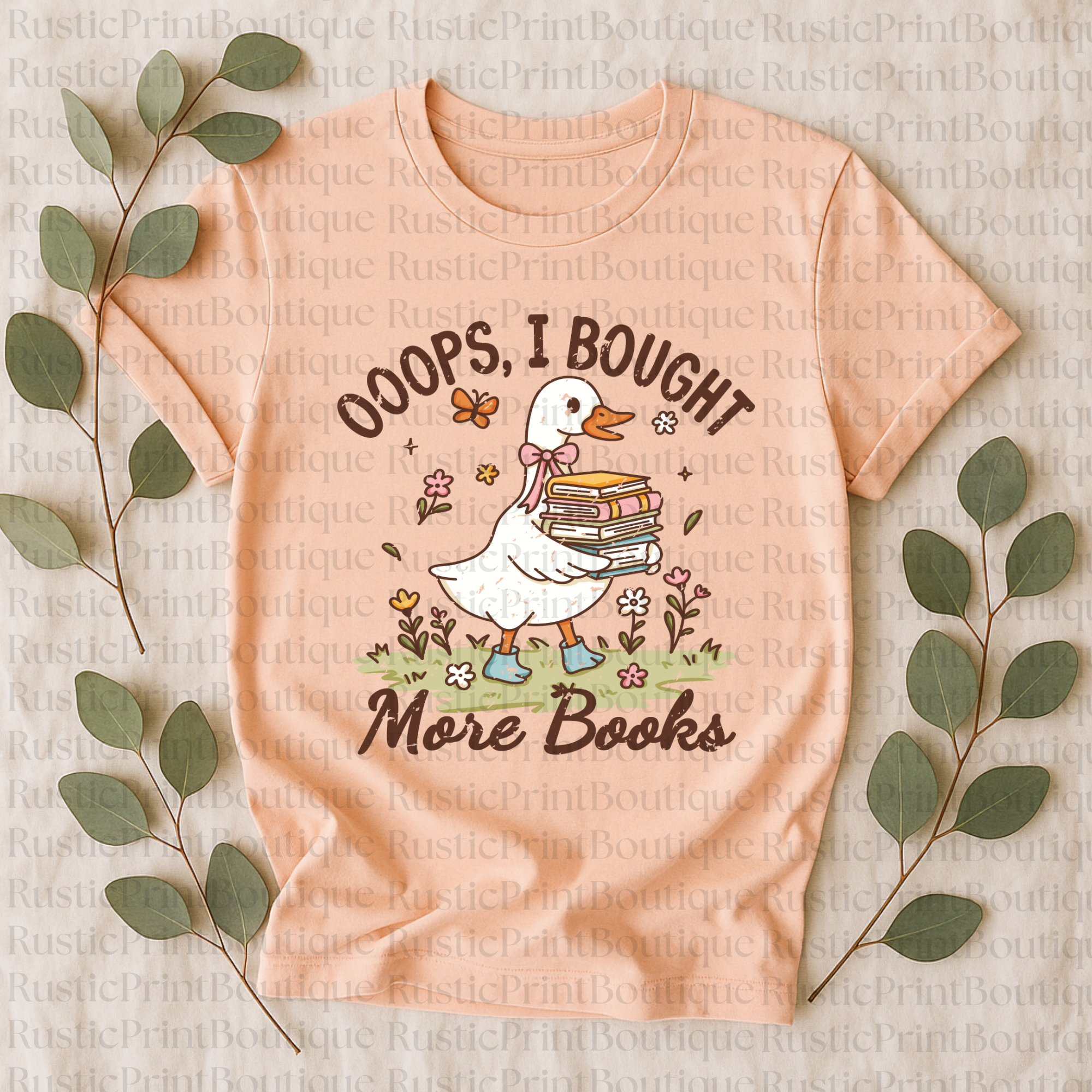 RusticPrintStudio - Wholesale Screen Printed T-Shirt - Women's - Bookish T-Shirt Silly Goose Book Club Tee Vintage Book Shirt1