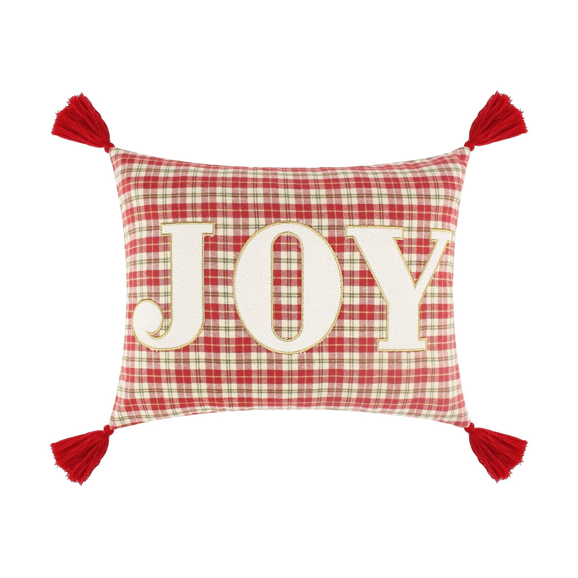 C&F Home Plaid Christmas Tree Applique Throw Pillow