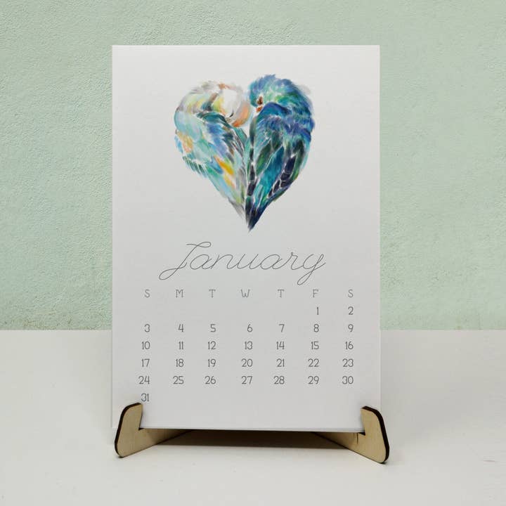 2024 Dyr i kærlighed Desk Kalender MED stativ for engroshandel hos Triple Studio