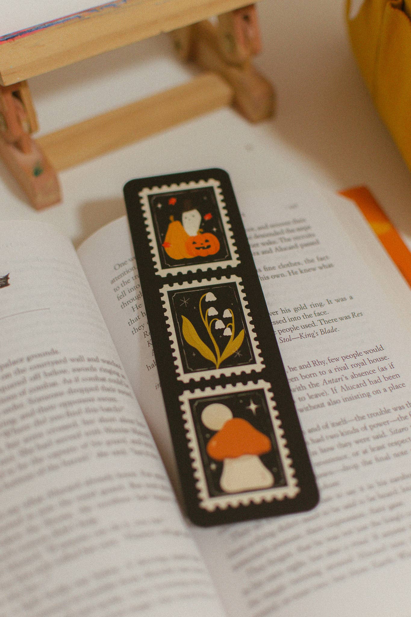Brush + Bird Paper Co. - Wholesale Bookmark - Cute Autumn Stamp Bookmark | Soft Touch Matte Finish5