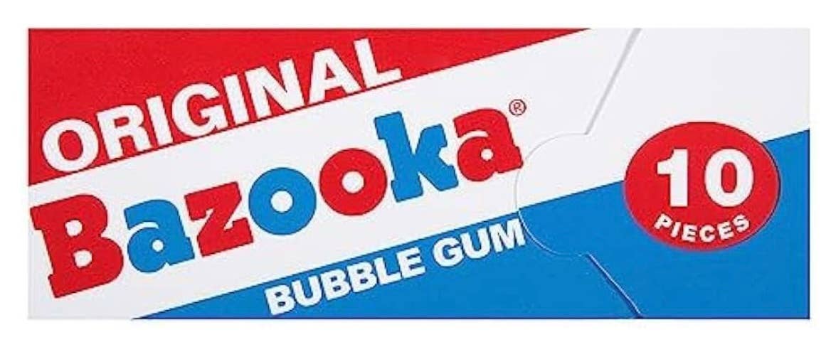 O'Shea's Candies Sweet Shop - Wholesale Chewing Gum - Nostalgic 1947 Original BAZOOKA Retro Box w/ Tray 12ct1