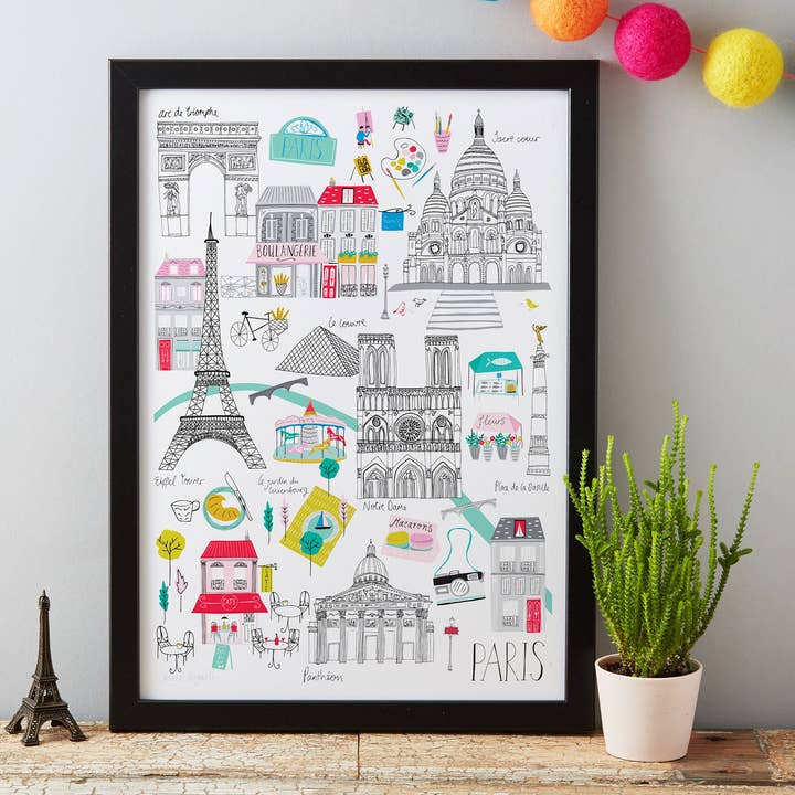 Imprimé Paris A3 pour la vente par Jessica Hogarth