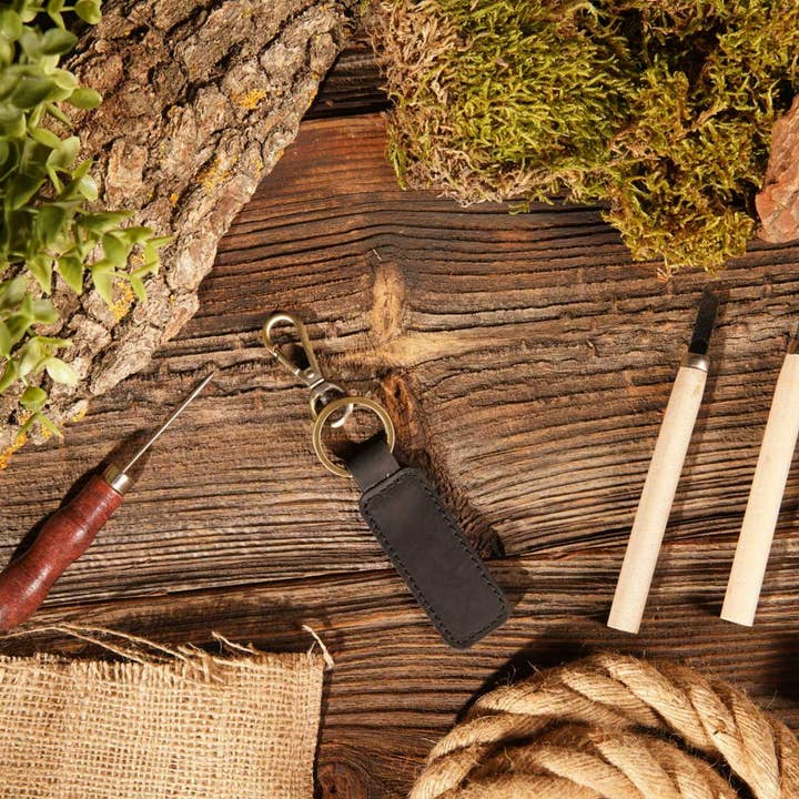 American Leather Goods - Wholesale Keychain - Unisex - Leather Keychain, Geniune Leather Keychain