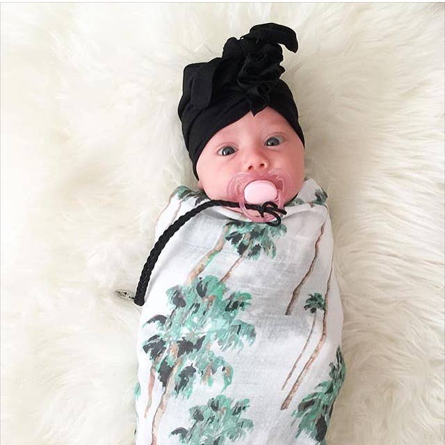 BluTaylor® - Wholesale Baby Headwrap - Baby - Vintage Head Wrap Hat - Black5